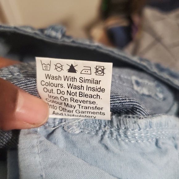 Princess Polly Wide Leg High Waisted Baggy Jeans Relaxed Fit Mid Wash Blue SZ 2 - Picture 8 of 12